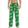 Pantalones de pijama casuales con cordón para hombre y mujer con estampado de dibujos animados para parejas, pantalones caseros personalizables