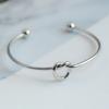 Pulseira de metal minimalista de moda europeia e americana, pulseira aberta com nó de personalidade B2515