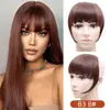 Flequillo Postizo de Comercio Exterior Pieza de Peluca para Mujer Sin Costuras Fibra Química con Patillas Pieza Única Flequillo Espeso Extensión de Cabello Venta al Por Mayor