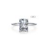 Anillo de plata S925 Super Flash rectangular de diamante artificial para mujer, europeo y americano, transfronterizo, comercio exterior, estilo frío de Ins, anillo cerrado de网红