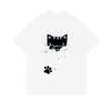 Camiseta Blanca Estilo Coreano de Seda de Leche 2026 Verano Nueva Versátil Holgada Estampado de Dibujos Animados Unisex Manga Corta Top Ins