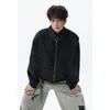 Nueva chaqueta casual de gamuza para otoño, suelta, moderna y versátil, estilo retro americano y de Hong Kong, chaqueta elegante para hombre con cuello alto