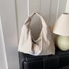 Bolso de Axila Estilo Coreano Estilo Perezoso Relajado Gran Capacidad Versátil Bolso de Hombro Tote Bolso de Cuadros Doble Propósito Bolsa de Tela para Estudiantes