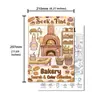 Nuevos pósteres para colorear transfronterizos de 10 piezas/paquete, divertidos pósteres para colorear con temática de repostería, dibujos a mano tipo graffiti, pinturas decorativas