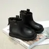 Botines Cortos Estilo Coreano para Bebés Niños 2026 Otoño Nuevo Cremallera Versátiles de Moda Niños Niñas Suela Suave Botas de Piel