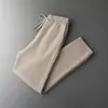 Pantalones Casuales de Lana Cálidos de Punto Versátiles de Nuevo Estilo para Hombre con Capa de Aire Engrosada de Cachemir, Disponibles para Dropshipping