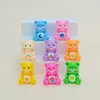 Ornamento de Urso de Desenho Animado Tridimensional Resina Acessórios para Joias DIY Pingente de Carro