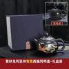 Nuevo Estilo Lujo Ligero Dragón y Fénix Chengxiang Olla de Arena Púrpura con Cambio de Color por Calor Tetera Fengming Juego de Té Kung Fu Olla Xishi de Alto Grado Estilo Chino
