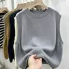 Colete Tricô Vazado em Camadas Feminino Outono Inverno Novo Estiloso Solto Toque de Luxo Chal Suéter Colete