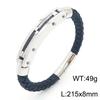 Pulsera de moda europea y americana de alambre de acero, fibra de acero, titanio, acero, cuero, simple, personalidad, joyería, diamante, acero inoxidable, moda, pulsera de cuero