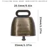 Campana de Ganado Metálica Vintage para Ganado y Mascotas, Campana de Hierro Forjado con Cabeza Plana, Sonido Nítido, Campana de Cobre Navideña en Stock Transfronterizo de Fábrica