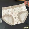 Ropa Interior de Algodón Floral Transpirable para Bebé Niña Estilo Japonés Linda de Cintura Media Cómoda Suave Agradable a la Piel Calzones para Mujer