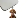 Tipo Transfronteiriço Pingente Acrílico Cachorrinho Fofo Divertido Plug de Poeira para Celular Outro Design Enfeites Penduráveis C Maçã Hongyao