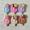 Accesorios de Resina de Helado de Fresa al por Mayor Accesorios DIY Materiales Hechos a Mano Hebillas para Zapatos Fundas para Teléfono Móvil Pegamento de Crema DIY al por Mayor