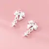 Pingente de Estrela Cadente com Franja em Prata Pura 999 Pingente para Pulseira DIY Acessórios de Material de Corda Tecida à Mão S1146