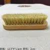 Cepillo de Madera Maciza con Cerdas de Cerdo Duras y Mango de Madera, Cabezal de Cepillo para Zapatos, Madera de Haya, Crema para Zapatos de Cuero de Caballo, Aceite para Zapatos, Gamuza