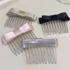 Peine para el Cabello con Lazo de Satén Estilo Ballet, Nuevo Peine Invertido, Pinza para Flequillo Lateral, Pasador de Princesa de Corona Alta, Accesorio para el Cabello