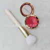 Pincel para Blush Macaron Pó de Damasco Cabo Único de Madeira Cerdas Macias Pincel de Maquiagem Ferramenta de Beleza Portátil Blush Facial