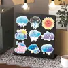 20 Piezas de Pegatinas Magnéticas Lindas de Nube de Dibujos Animados con Temática del Clima Decoración al por Mayor para Refrigerador Tablero Perforado Pegatinas Magnéticas Suaves para Manualidades
