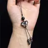 Prata dourada natural pedra gato da sorte corajoso bolsa pendurada para celular pendurado atacado moda garra de gato obsidiana acessórios pendurados presente