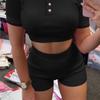 Shorts de Punto de Color Sólido para Comercio Exterior Europeo y Americano, Estilo Callejero de Moda para Primavera y Verano, Boxer Recto de Ángulo Plano