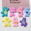 Parche de película suave para teléfono móvil con forma de oso arcoíris, material decorativo para bricolaje, horquillas, joyas, agujeros, zapatillas, hebillas, accesorios
