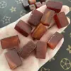 Ágata Rojo Viejo Natural Rectangular Accesorios para Pastel de Espino Pulsera con Colgante DIY Accesorios para Pulsera