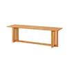 Conjunto de mesa e cadeiras de jantar em madeira maciça e rattan para uso doméstico, mesa de jantar simples em estilo wabi-sabi, mesa de chá retangular e cadeiras para casa de temporada