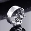 Joyería europea y americana al por mayor acero de titanio anillo de poder de personalidad retro para hombre anillo de acero inoxidable joyería al por mayor