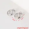 Brincos Texturizados de Alta Qualidade Europeus e Americanos da Moda para Mulheres, Design Tridimensional de Flor e Estrela do Mar em Aço Inoxidável, Brincos Simples de Nicho