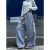 Direto do fabricante: Calça casual ampla com estampa de letras retrô americana para mulheres, novo estilo outono, calça casual e versátil de comprimento total, estilo ins