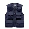 Chaleco casual de alta gama para exteriores de secado rápido para hombres, chaleco de trabajo multipocket para fotografía con bordado impreso