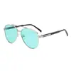 3598 Gafas de Sol Metálicas Espejo Sapo Doble Haz Gafas de Sol Comercio Electrónico Transfronterizo Exportación Amazon Uv400 Moda