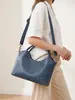 Bolso de Mano de Cuero Suave para Mujer de Venta Caliente Transfronterizo, Bolso Casual Retro para Mujer de Mediana Edad, Bolso de Madre, Bolso de Hombro Cruzado de Gran Capacidad