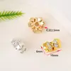 Anillo separador de cuentas con forma de lazo de diamante y circonita de alta retención de color, chapado en oro de 18 quilates, accesorios para pulseras de perlas hechas a mano para DIY