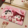 Alfombra decorativa de dibujos animados de Shin-chan, absorbente de agua, secado rápido, resistente al desgaste, tapete de suelo de tierra de diatomeas, se puede cortar a medida, fácil de mantener, tapete antideslizante para pies