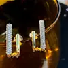 Nuevos Pendientes de Botón de Diamante para Hélice de Oreja Integrada de Celebridad de Internet de Moda Diseño de Sentido de Nicho de Gama Alta Coreano Pendiente de Aguja de Plata S925
