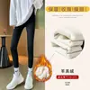 Calça feminina de tubarão, forrada com fleece e espessa para aquecimento, calça preta justa de outono, leggings de yoga, calça de base estilo Barbie, adequada para usar ao ar livre no outono e inverno.