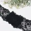 Encaje Bordado de Malla Rayada Floral de Ancho Completo Estilo Fresco Hilo de Plata Tanglong, Accesorios de Encaje Hechos a Mano para Decoración de Vestidos Estilo Bosque