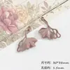 Colgante rústico vintage de hoja de ginkgo calada, colorido, para DIY, elegante, de alta gama, broche, collar, pendientes, accesorios de joyería