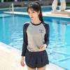 Traje de baño para mujer 2025 Nuevo Casual Deportivo Dividido de Manga Larga Protección Solar Conservador Aspecto Adelgazante Aguas Termales Traje de baño de Alta Gama
