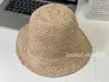 [Ropa Jintai] Sombrero de Paja de Rafia de Alta Calidad, Sombrero de Playa Hecho a Mano para el Mar, Sombrero de Pescador de Forma Cóncava