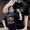 Estilo Novo de Verão 2025 Camiseta da Moda com Estampa Nezha Manga Curta Masculina Estilo Novo de Verão Versátil Popular Camiseta de Meia Manga