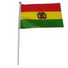 Bandera de Bolivia, bandera de mano, impresión a doble cara, tela de poliéster, se puede vender directamente de fábrica.