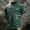 Sitio Independiente Nfl Manga Corta Hombre Nueva Serie Impresión Digital 3D Cuello Redondo Camiseta de Equipo de Fútbol Fábrica de Origen