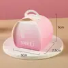 Caja para pastel de mousse caja para cortar pastelería portátil caja para hornear pastel caja de embalaje desechable para alimentos al por mayor