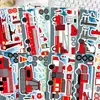 8 Piezas de Pegatinas Collage de Vehículos de Rescate de Ingeniería de Bomberos Maleta Coche Teléfono Móvil Juguetes para Niños Pegatinas Impermeables de Graffiti