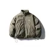 Undomaze Americana de Moda Impermeable Cuello Alto Holgada Chaqueta de Algodón de Invierno Chaqueta de Trabajo para Hombre Chaqueta Cálida de Algodón 25018