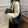 Bolso Vintage de Otoño e Invierno de Gran Capacidad para Mujer 2024 Nuevo Trabajo Bolso Tote para Viajar Bolso de Cubo de Hombro de Moda Casual