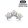 Pendientes de Aleación de Titanio F136 con Circonita Brillante Cielo Estrellado, Hipoalergénicos y Amigables con los Oídos, Clavijas de Cartílago y Lóbulo de Oreja de Alta Gama, Tornillos Internos para Labio